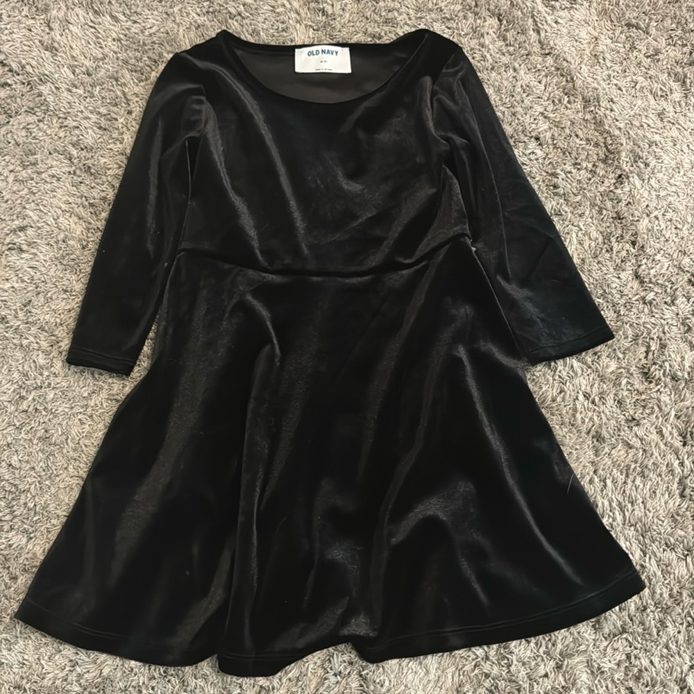 Black Velvet Girls Dress